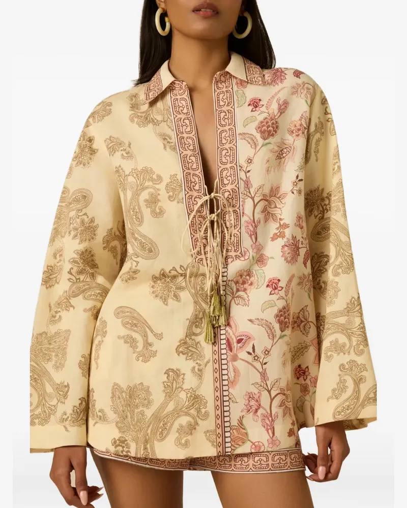 Hemant & Nandita Dani drop shoulder tunic - Nude Nude