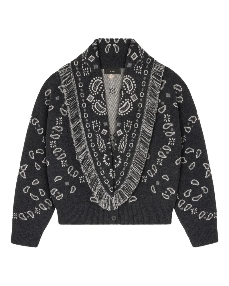Alanui Cardigan mit Bandana-Jacquardmuster - Grau Grau