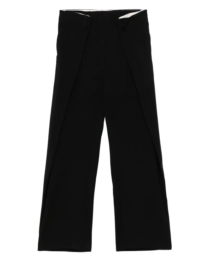 Rokh Wide-Leg-Hose mit Bundfalten - Schwarz Schwarz