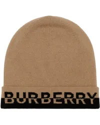 Burberry Gestrickte Beanie mit Logo-Stickerei Braun