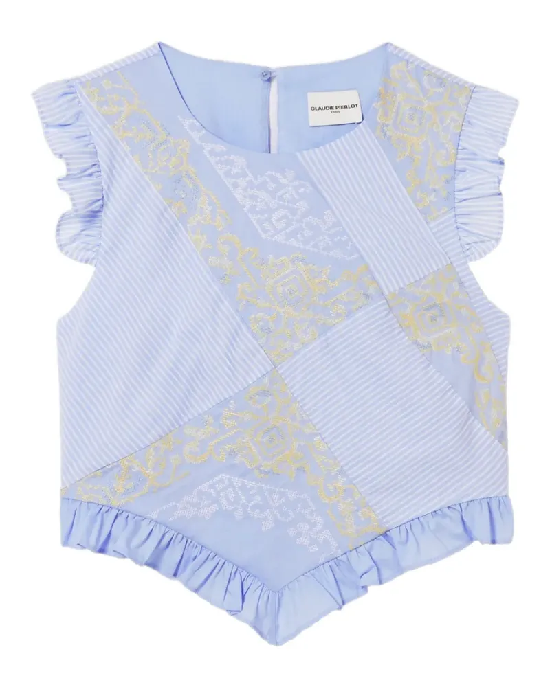 Claudie Pierlot ruffled top - Blau Blau