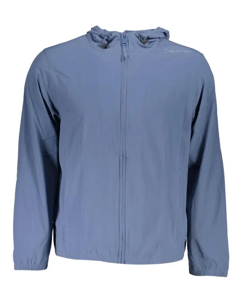 Calvin Klein hooded packable windbreaker jacket - Blau Blau