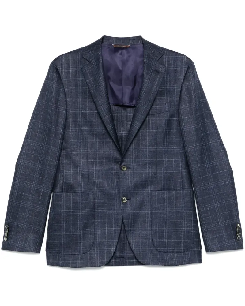 Canali Sakko mit Karomuster - Blau Blau