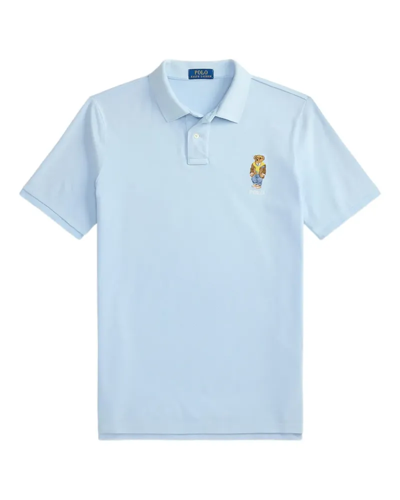 Ralph Lauren Poloshirt mit Polo Bear-Stickerei - Blau Blau