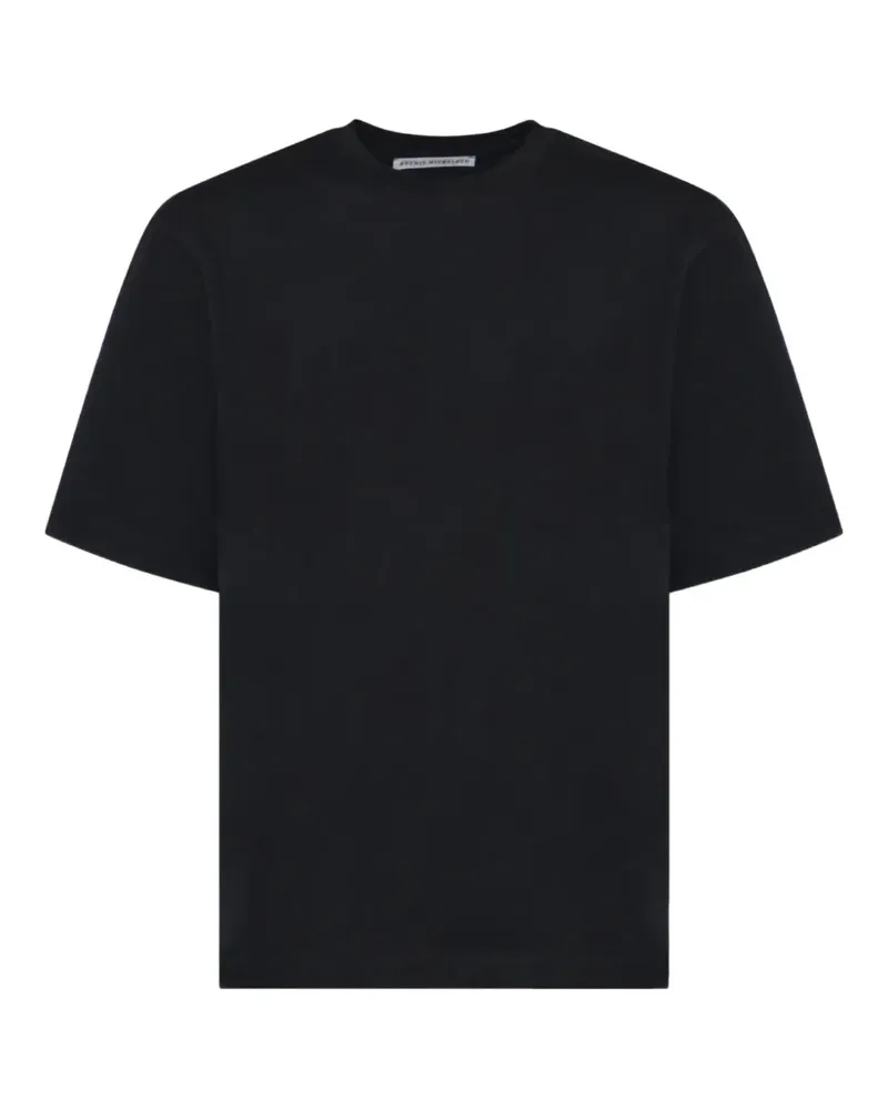 Studio Nicholson Kurzärmeliges T-Shirt mit Logo-Print - Schwarz Schwarz