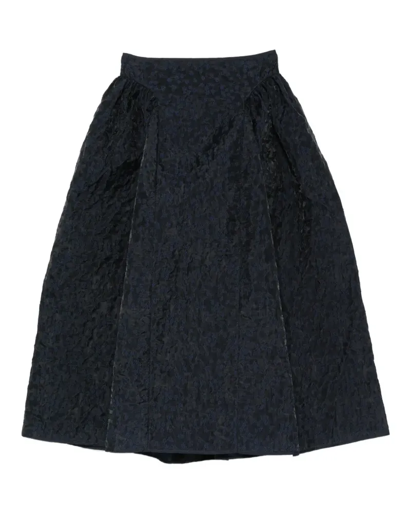 Cecilie Bahnsen floral-jacquard midi skirt - Schwarz Schwarz