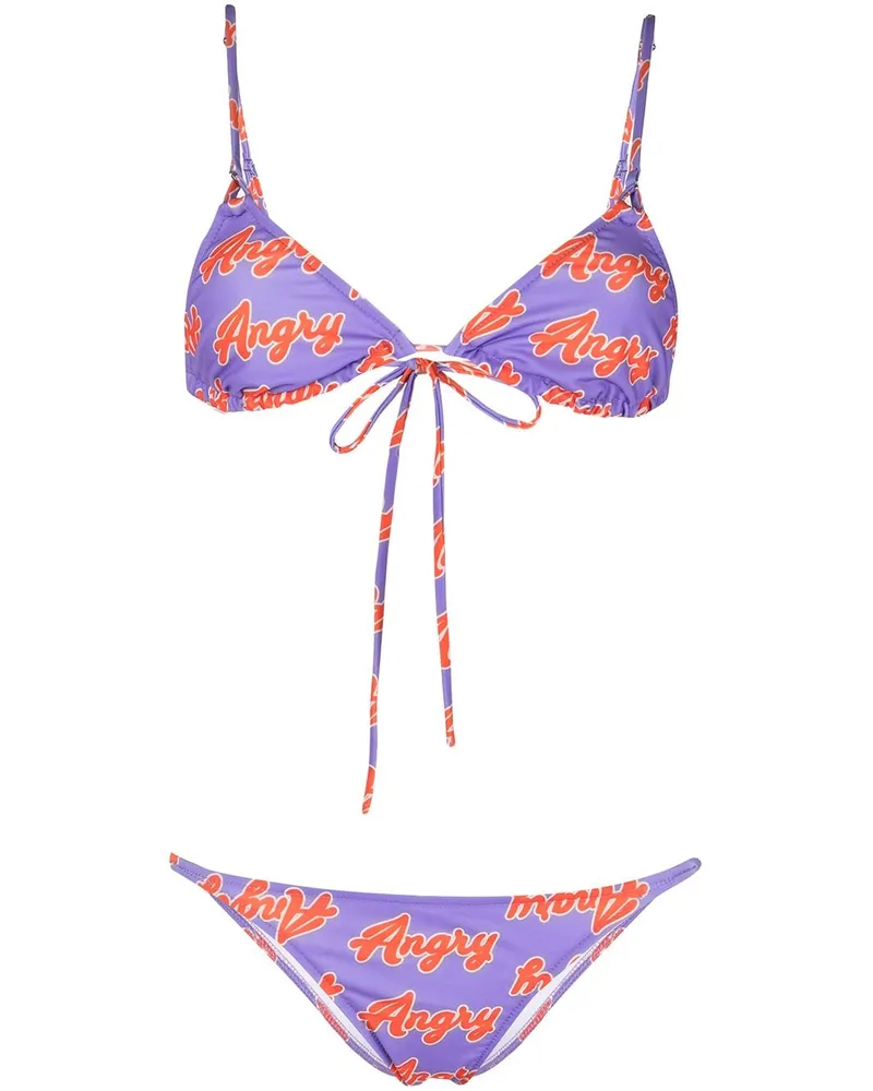 Natasha Zinko Bikini mit Print Violett