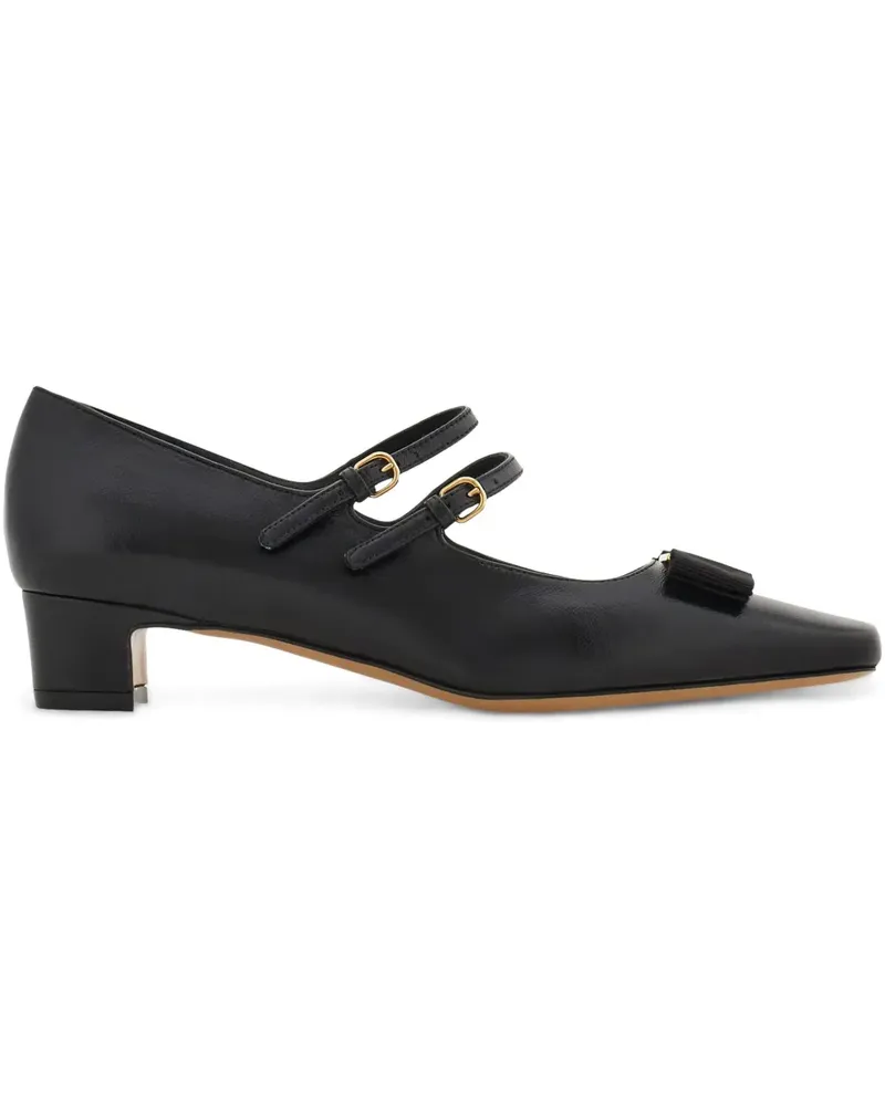 Ferragamo Pumps mit Vara-Schleife 30mm - Schwarz Schwarz