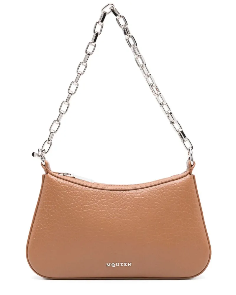 Alexander McQueen Mini Schultertasche mit T-Riemen - Braun Braun