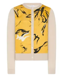 Rosetta Getty Cardigan mit Vogel-Print Gelb