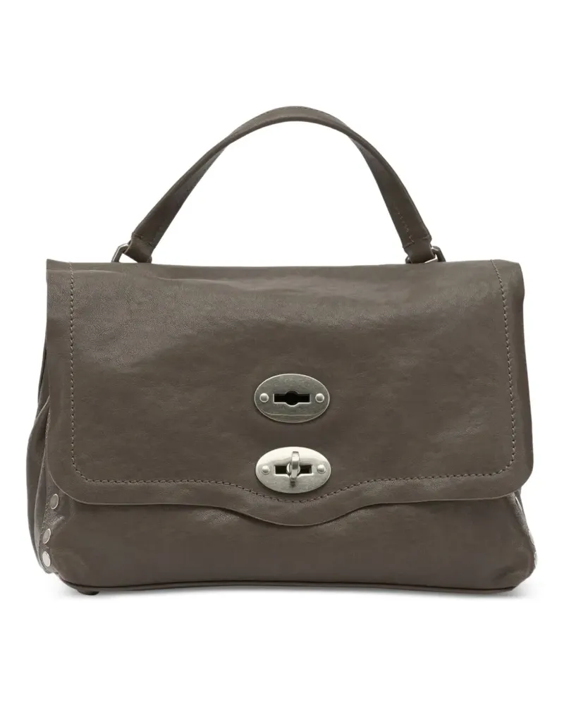 Zanellato Small Postina studded leather tote bag - Braun Braun