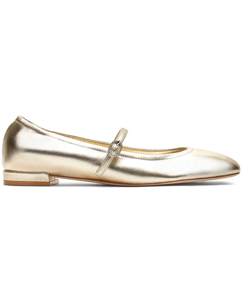 Stuart Weitzman Claris Ballerinas mit Kristallen - Gold Gold