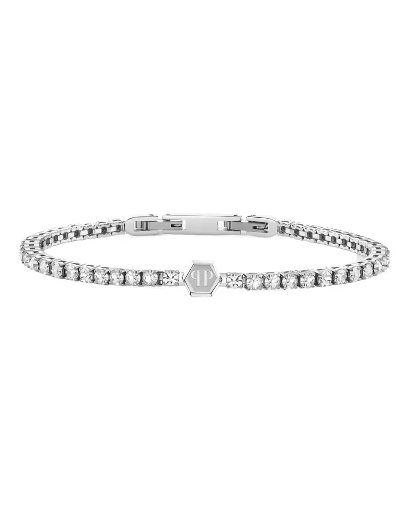 Philipp Plein Plein Tennis Royal crystal-embellishment bracelet - Silber Silber