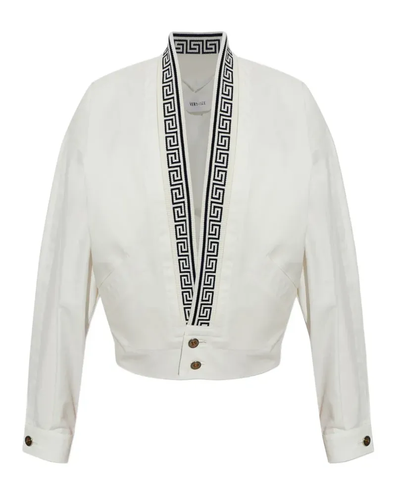 Versace greek pattern relaxed-fit jacket - Weiß Weiß