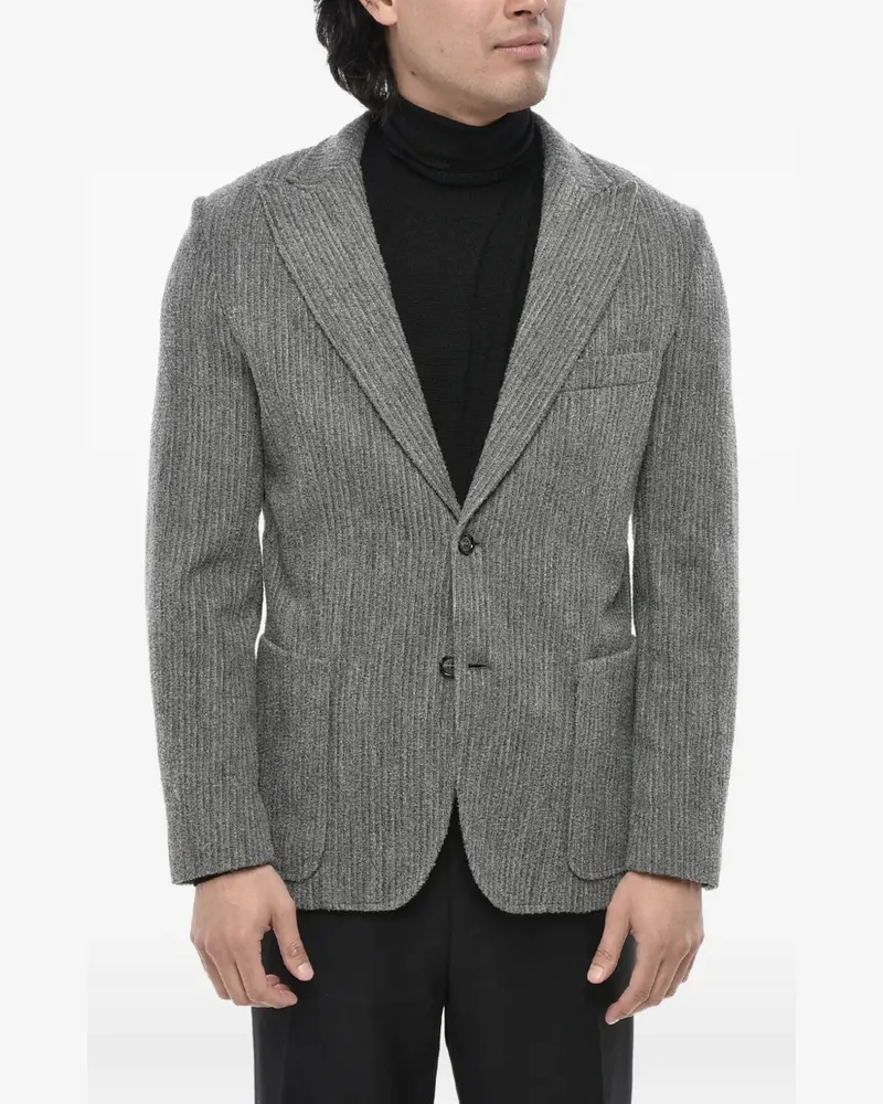 Paolo Pecora Milano single-breasted notched-lapel blazer - Grau Grau