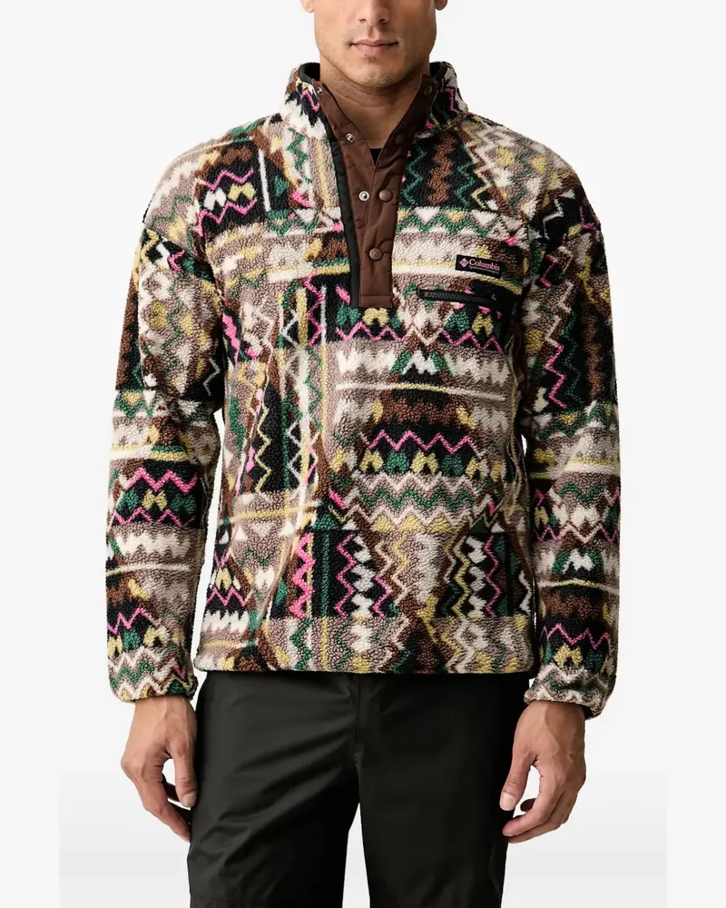 Columbia Sportswear Company Helvetia II Fleecepullover mit geometrischem Print - Schwarz Schwarz
