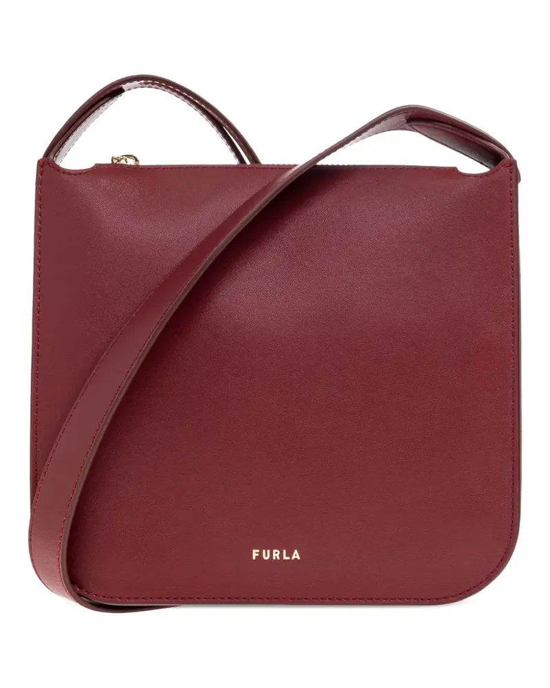 Furla small Ava logo-lettering shoulder bag - Rot Rot
