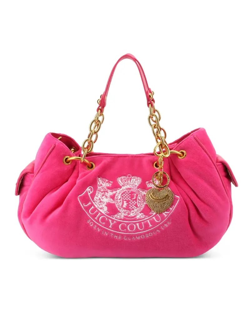 Juicy Couture Daydreamer Crest Tote Bag aus Velours - Rosa Rosa