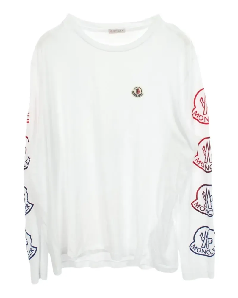 Moncler 2010s T-Shirt mit Logo-Print - Weiß Weiß