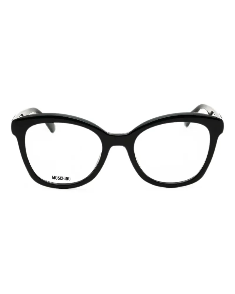 Moschino logo-lettering glasses - Schwarz Schwarz