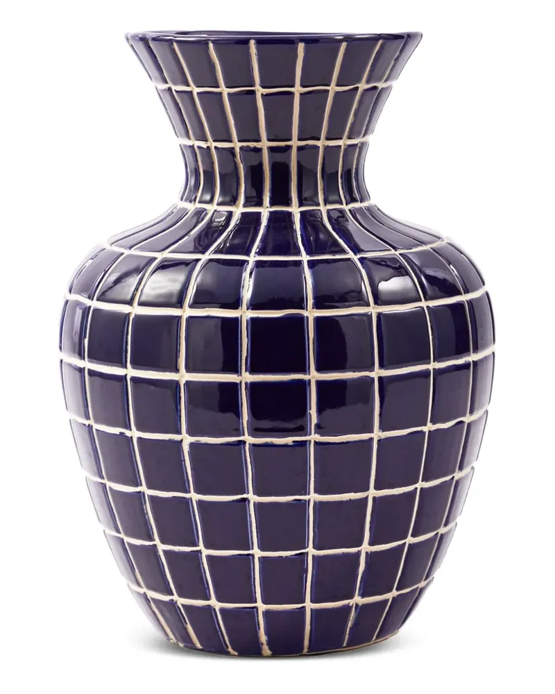 POLSPOTTEN Hamam Vase aus Keramik - Blau Blau