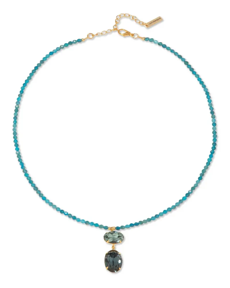 Jennifer Behr Freya Halskette mit Perlen - Blau Blau