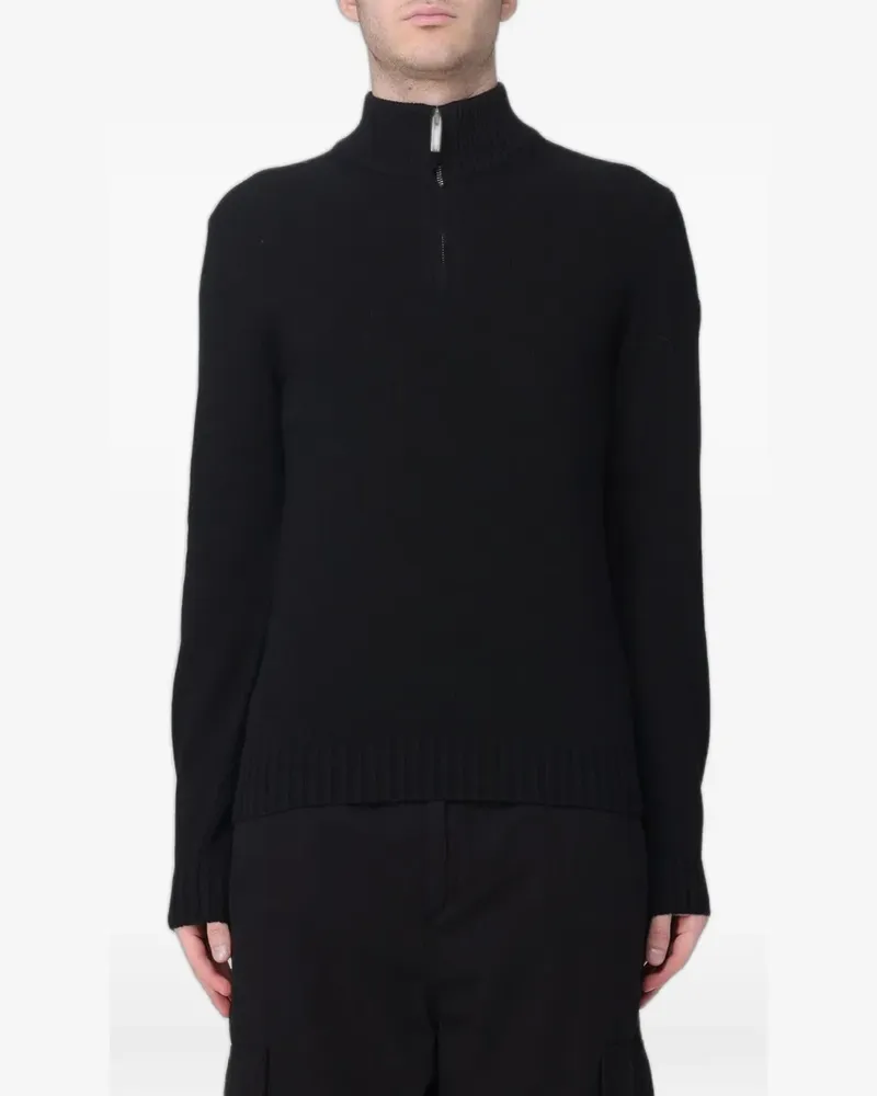 Colmar Pullover mit kurzem Reißverschluss - Schwarz Schwarz