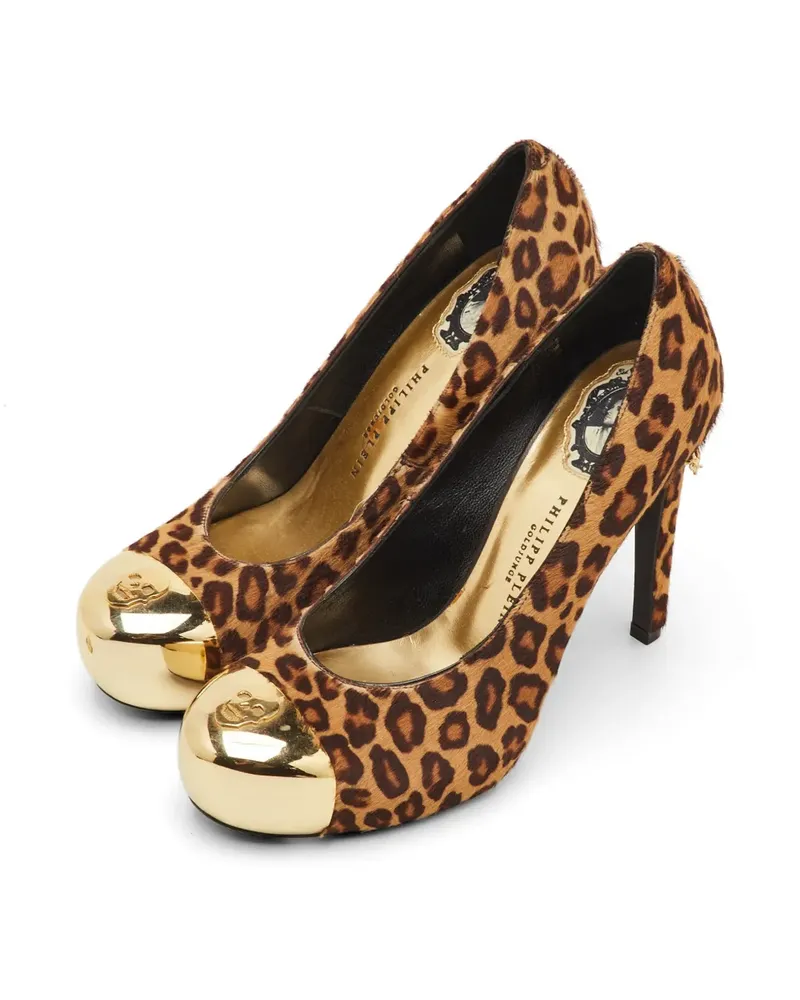 Philipp Plein Pumps mit Leopardenprint - Nude Nude