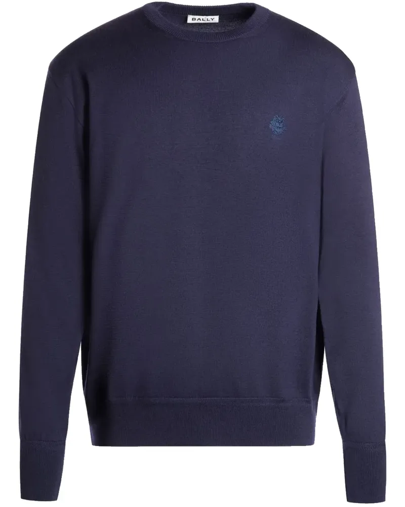 Bally Pullover mit Wappenstickerei - Blau Blau