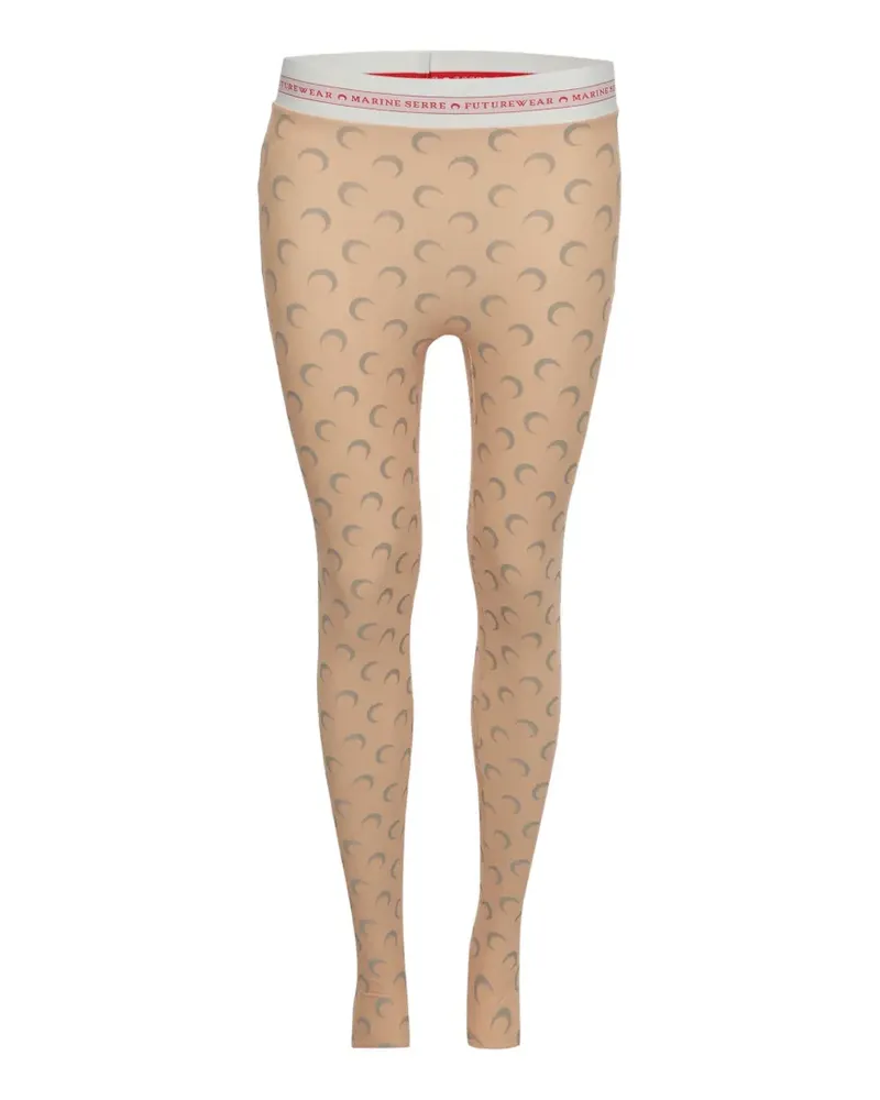Marine Serre Crescent Moon stirrup leggings - Nude Nude