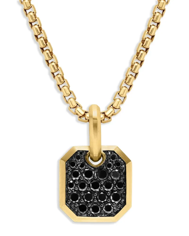 David Yurman 18kt Roman Gelbgoldamulett mit Diamanten (15mm Gold
