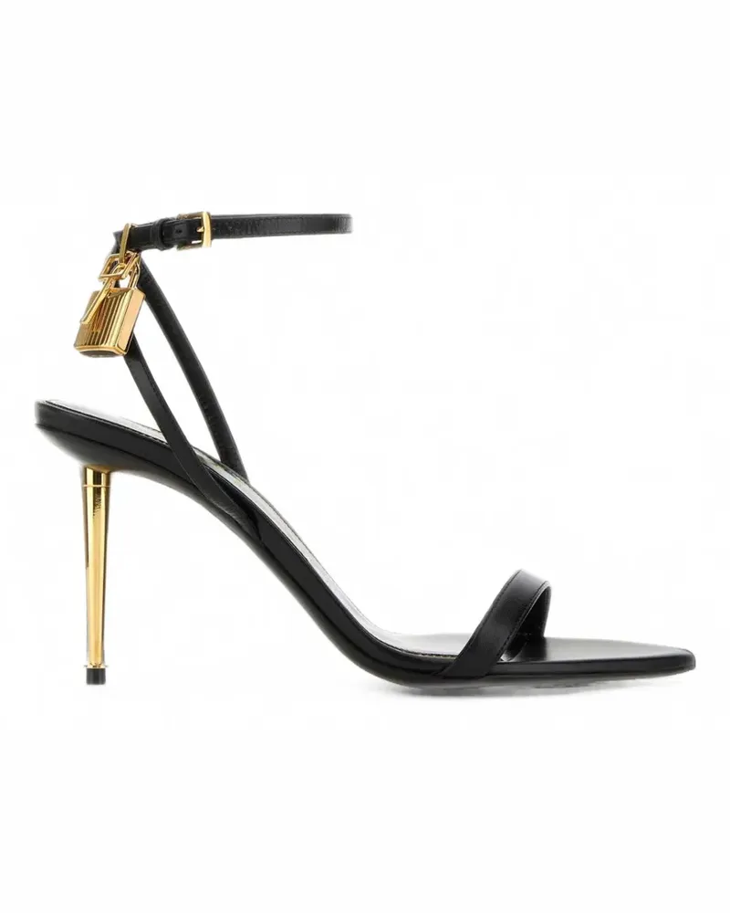 Tom Ford Naked Sandalen aus glänzendem Leder 85mm - Schwarz Schwarz