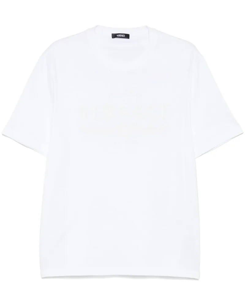 Versace T-Shirt mit Logo-Print - Weiß Weiß