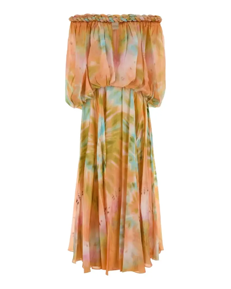 Zimmermann Schulterfreies Luna Twist Abendkleid - Orange Orange