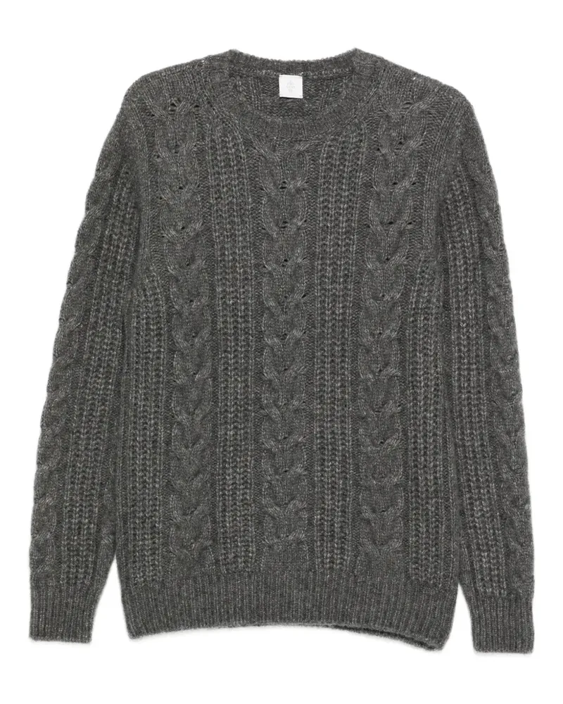 Eleventy Pullover mit Zopfmuster - Grau Grau