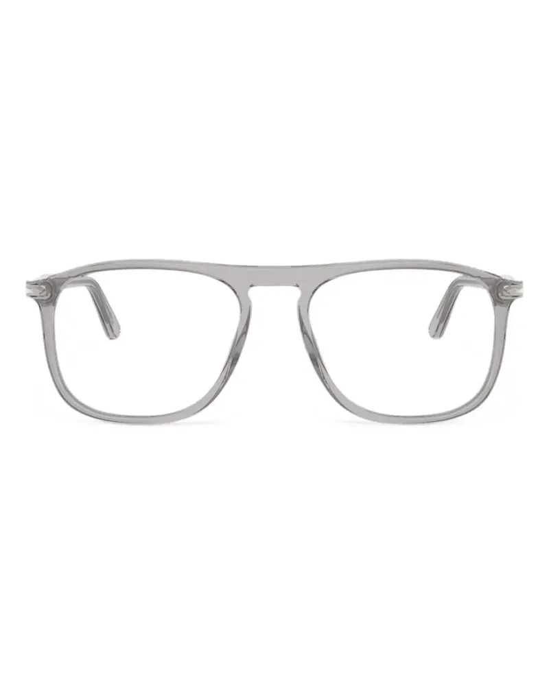 Persol Brille mit eckigem Gestell - Grau Grau