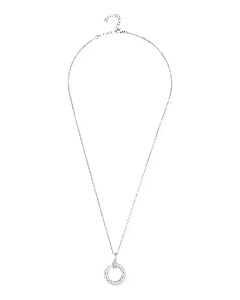 MATEO Halskette mit rundem Anhänger - Silber Silber