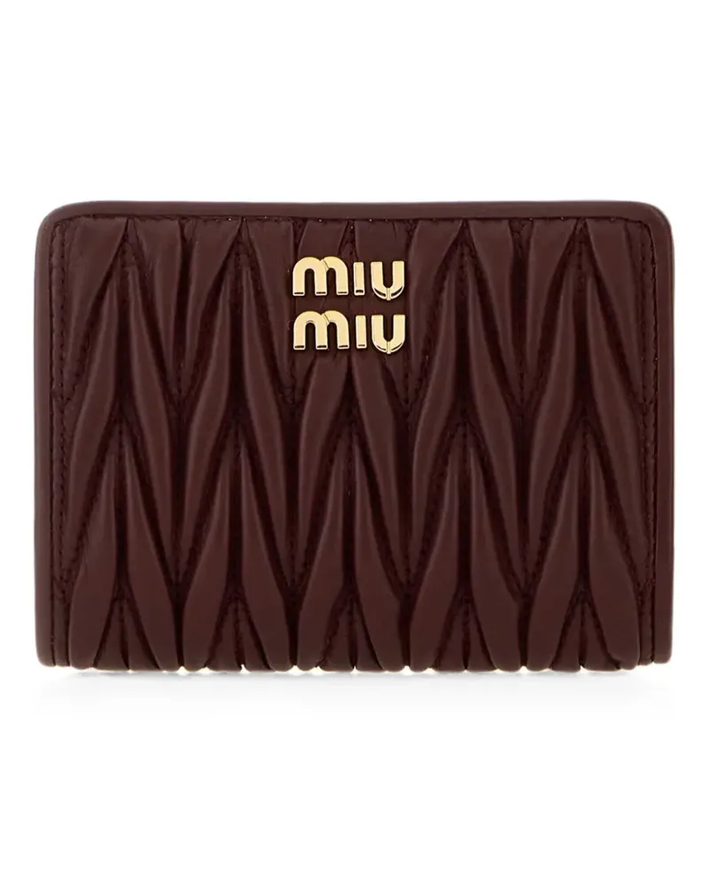 Miu Miu Matelassé wallet - Braun Braun