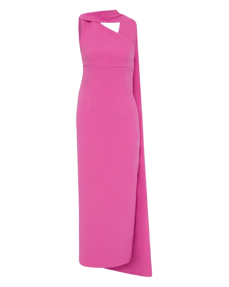 Rachel Gilbert Asymmetrisches Kleid im Cape-Stil - Rosa Rosa