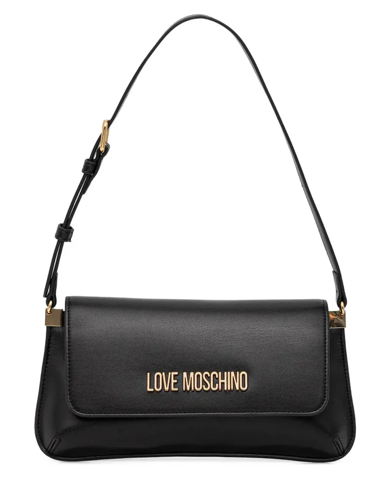 Moschino logo-detail shoulder bag - Schwarz Schwarz