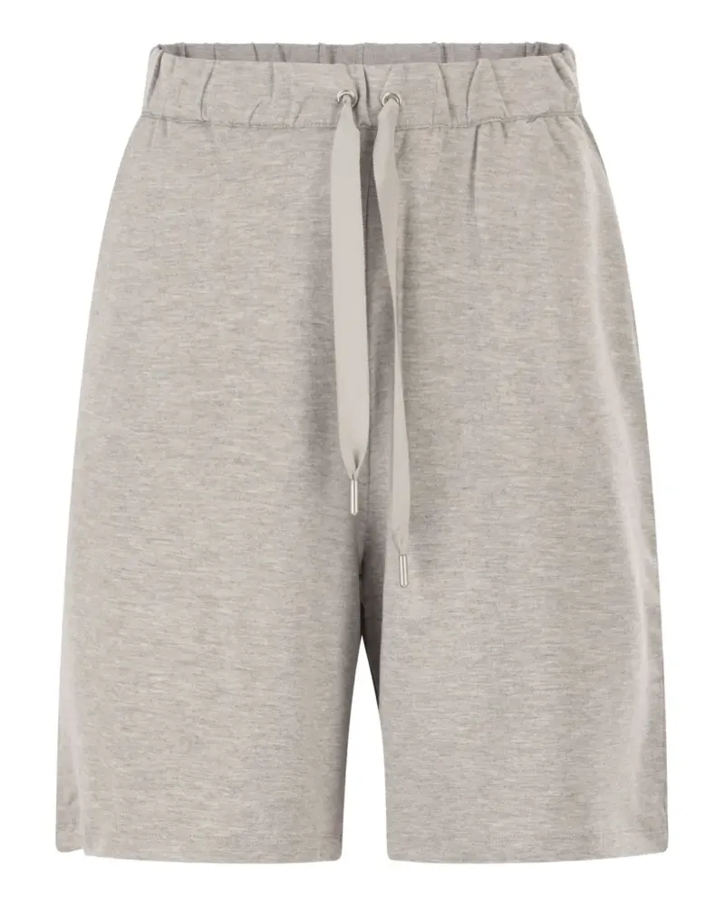 Majestic drawstring-waist jersey shorts - Grau Grau