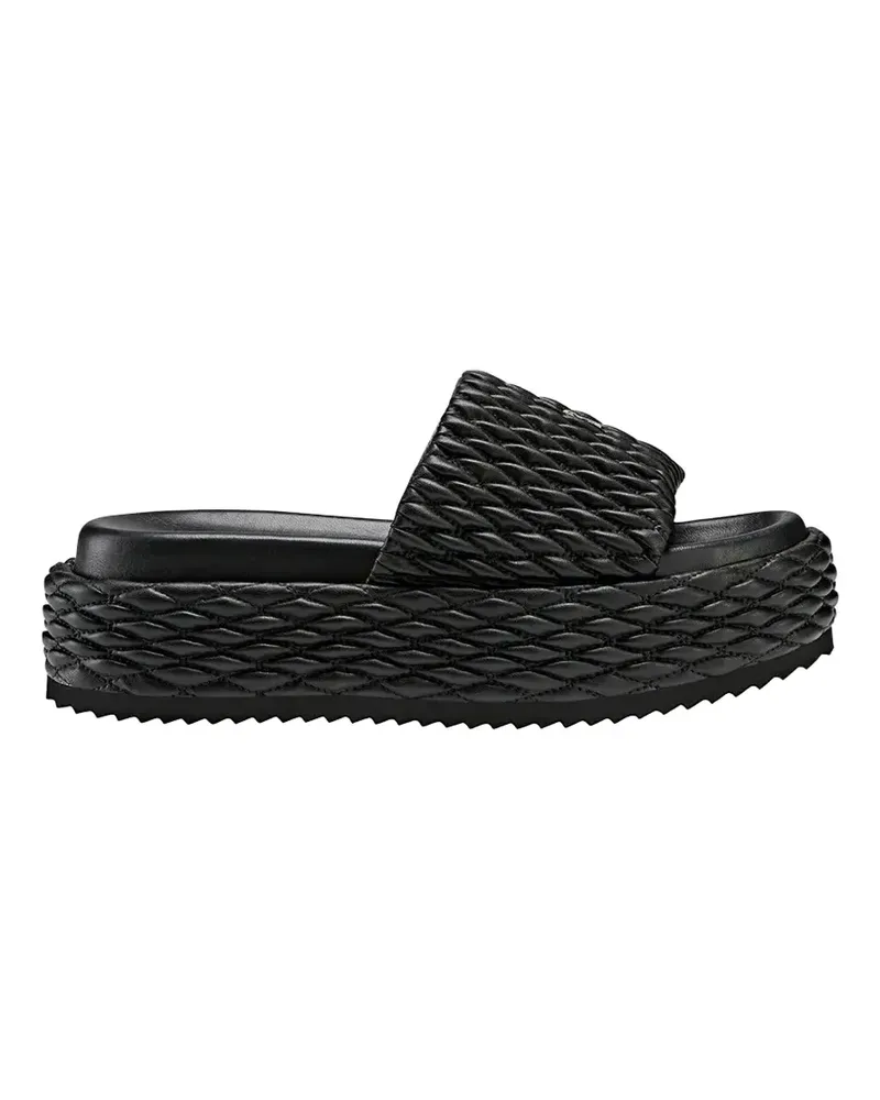 Bogner Sorrento quilted flatform slides - Schwarz Schwarz