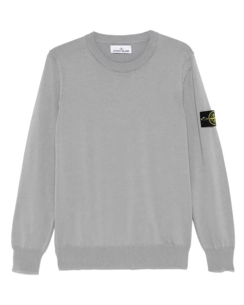 Stone Island Pullover mit Kompass-Patch - Grau Grau