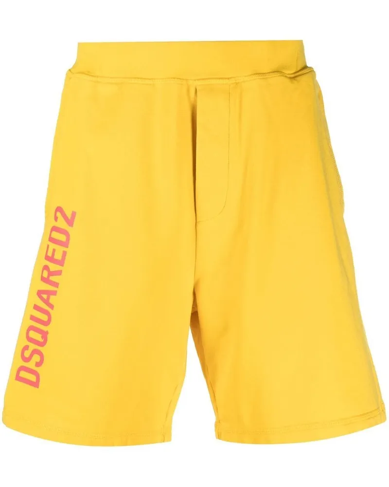 Dsquared2 Shorts mit Logo-Print - Gelb Gelb