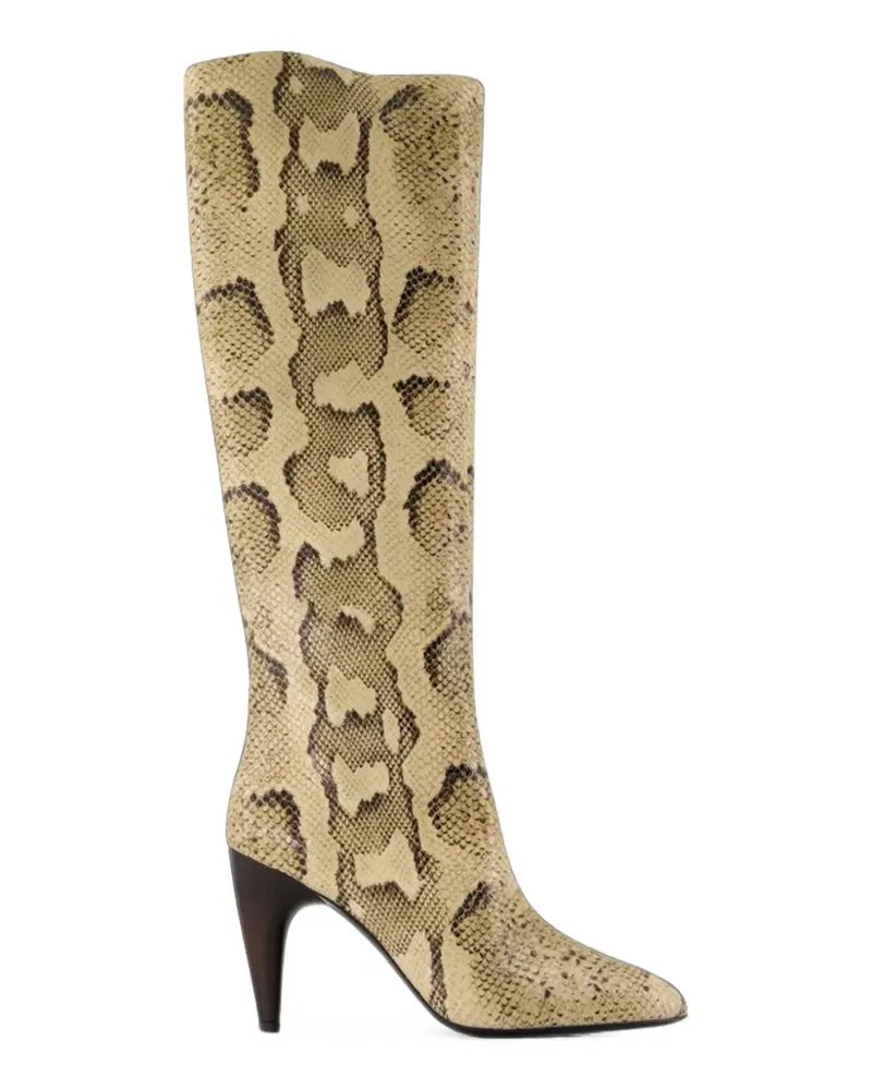 Isabel Marant Jany snake-effect boots - Nude Nude