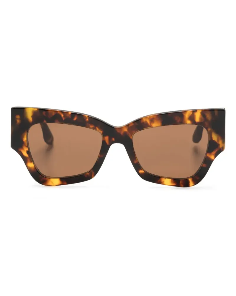Victoria Beckham Sonnenbrille mit eckigem Gestell - Braun Braun