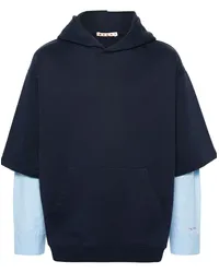 Marni Hoodie im Layering-Look Blau