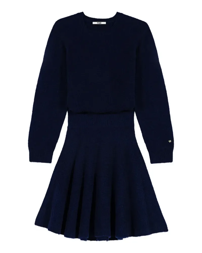 Maje Minikleid mit langen Ärmeln - Blau Blau