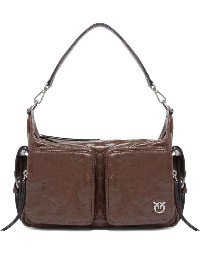 Pinko Gesteppte Schultertasche mit mehreren Taschen - Braun Braun