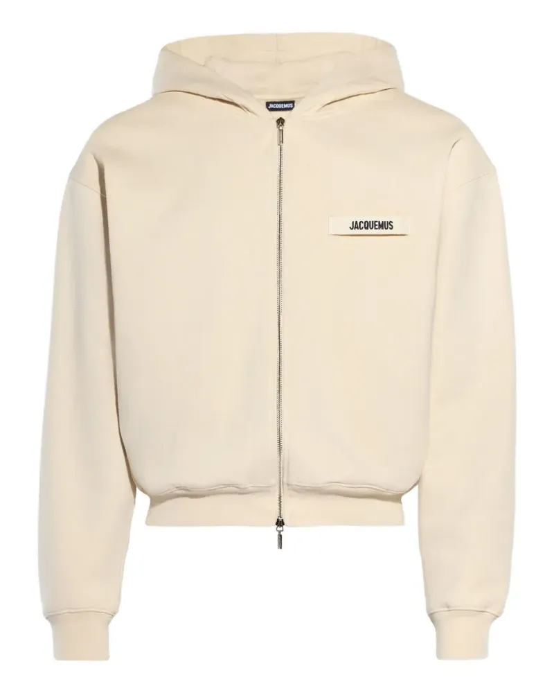 Jacquemus Grosgrain Hoodie mit Logo-Patch - Nude Nude